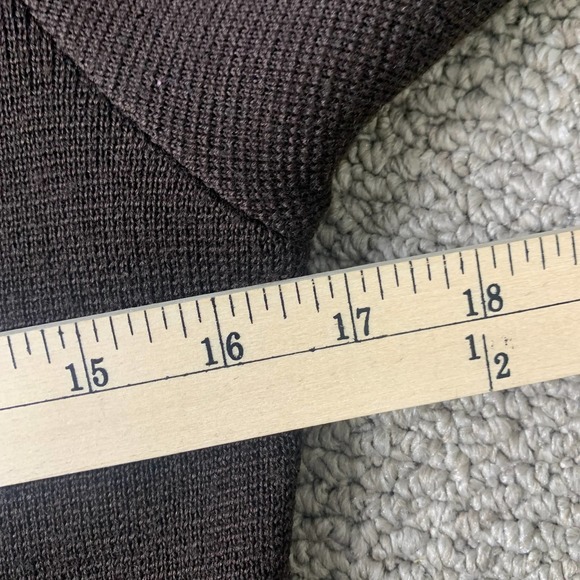 Easel Womens Blazer Sweater Small Brown Merino Wool Blend Cardigan Faux Pockets - Picture 8 of 11